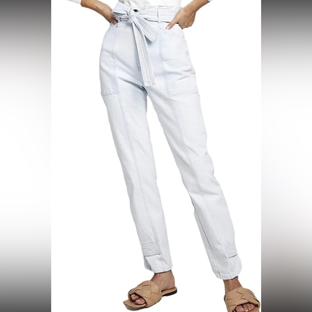 A.L.C.
Luke Tie Waist Jeans in Bleached Blue